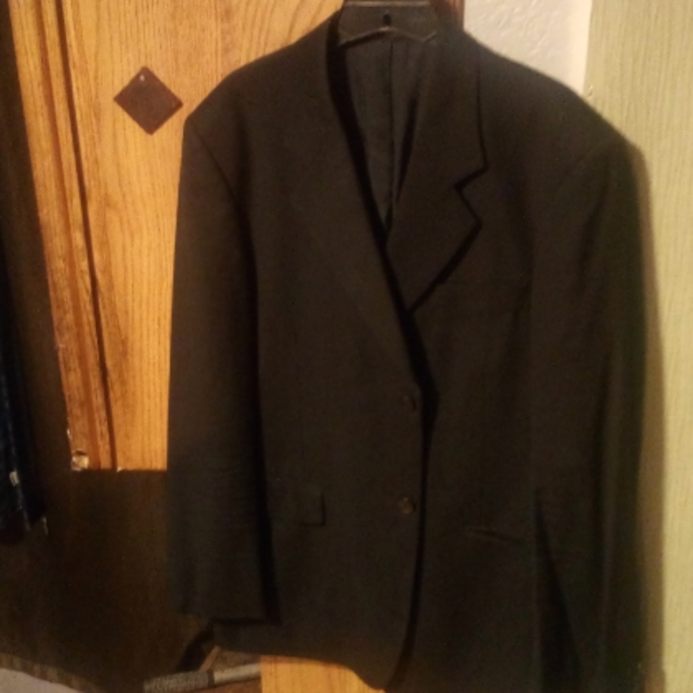 Daks pinstriped black blazer
